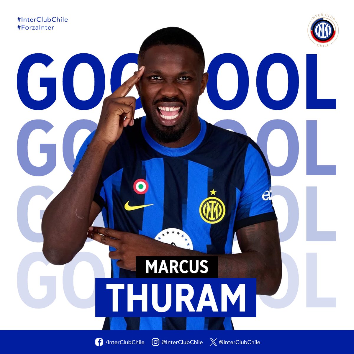 InterClubChile's tweet photo. Gooooooool de @Inter_es 🖤💙
Minuto 12 ⏰️
Anotó @MarcusThuram 
@Inter_es 1️⃣ Cagliari 0️⃣
Asistencia del Maravilla @Alexis_Sanchez 
#ForzaInter 
#InterCa https://t.co/8APnjpa3di