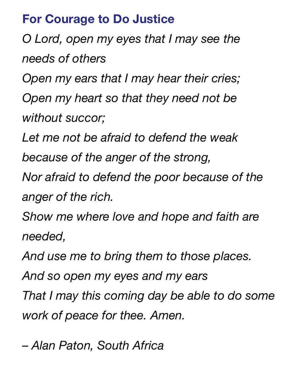 This afternoon @ForGoodZA Leader @PatriciaDeLille and I attended a very special interfaith service “A Liturgy for Palestine”. All of the contributions were poignant. I particularly enjoyed the Alan Paton “Courage for Justice” prayer. Those words sum up the values & ethos of GOOD