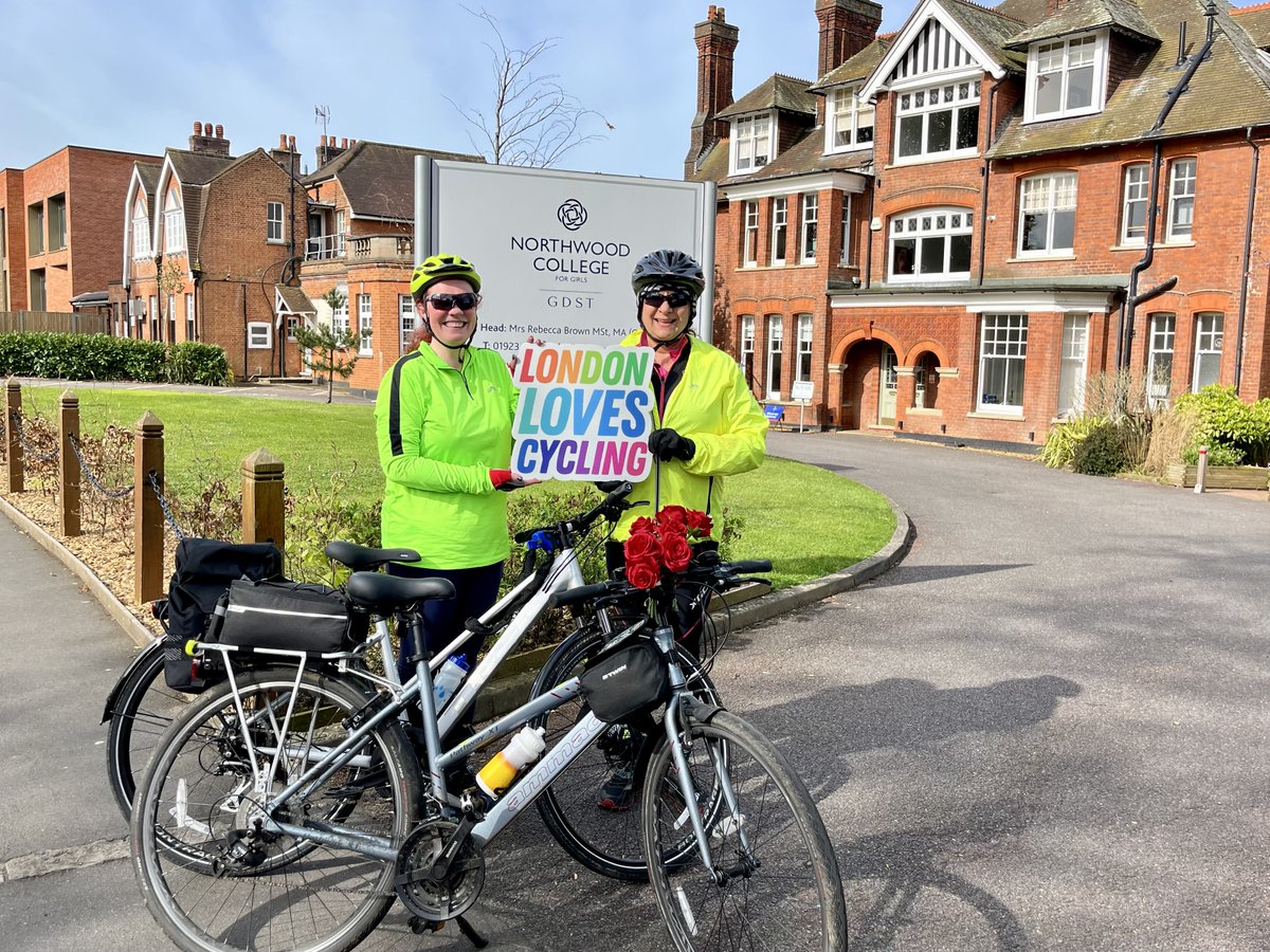 Jacq and Shirley, @NorthwoodGDST teachers, have decided to cycle to school this term. Jacq says 'We hope the girls will now try it too.' Shirley adds: 'Cycling is a godsend - freedom from cars, and great for our health!' #BackToSchool #teaching #RoleModel #LondonLovesCycling
