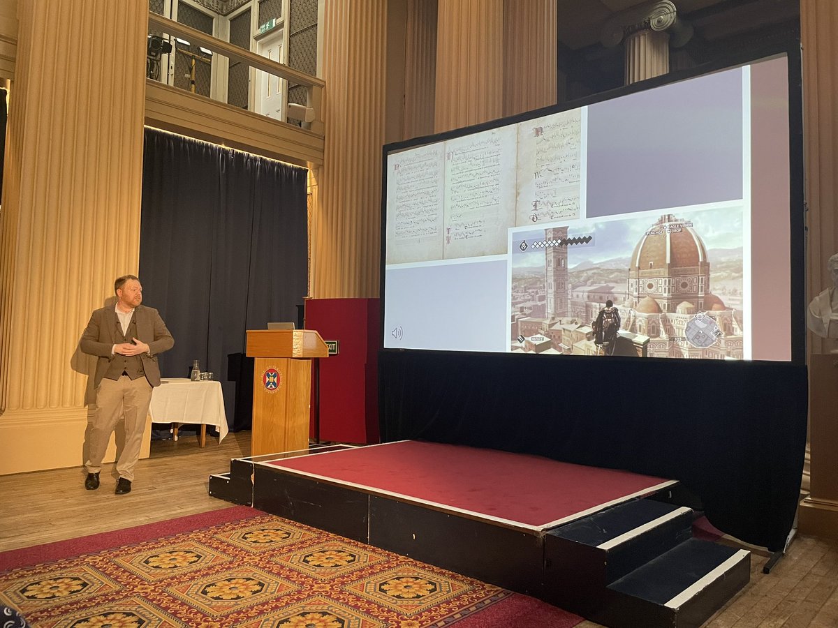 In Edinburgh this evening at the superb Playfair Library for the @EdSciFest Tam Dalyell Prize Lecture - given by my good friend Dr. James Cook @eca_edinburgh @EdinburghUni for the acoustic & visual reconstruction of the chapel at Linlithgow Palace - a project I collaborated on.