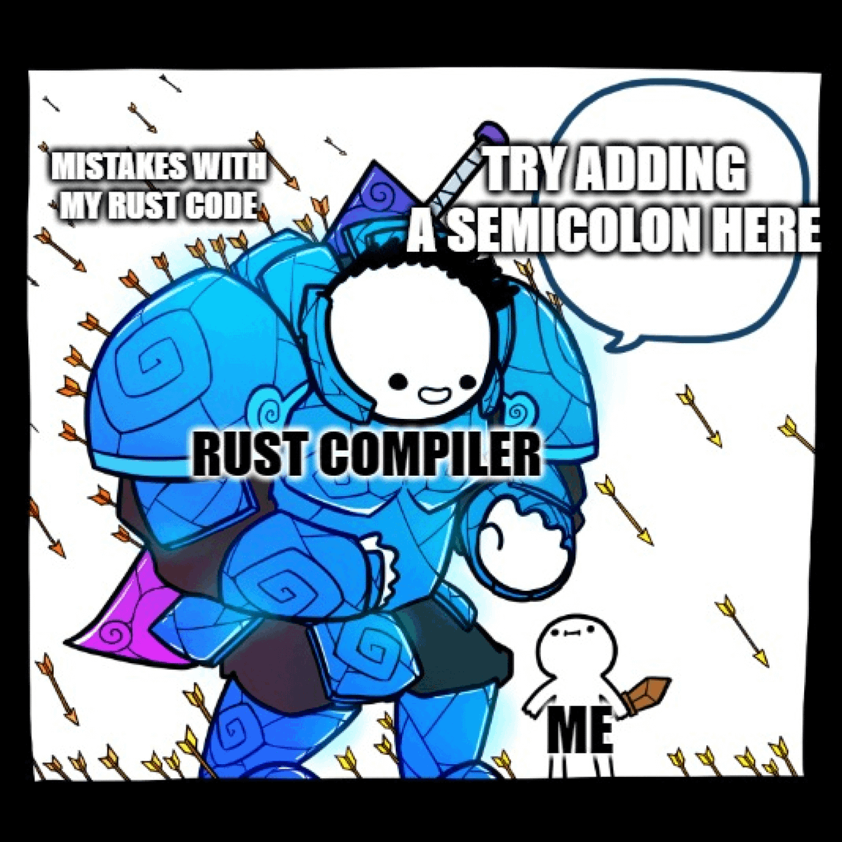 Learning Rust be like