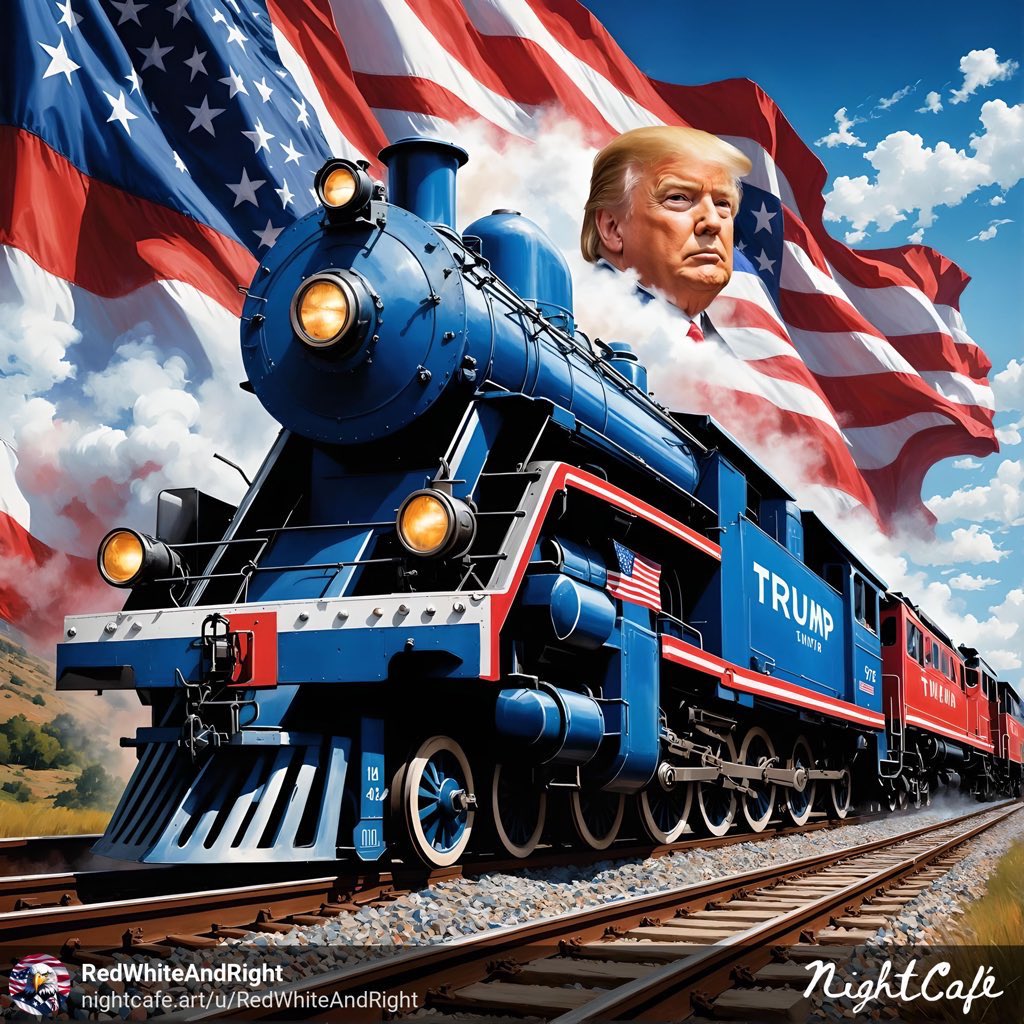 SUNDAY TRAIN FOR PATRIOTS! ALL ABOARD!!! 🚂 💨 🚂 💨 🚂 💨 💨 PLEASE REPOST & FOLLOW BACK ALL PATRIOTS! 🇺🇸🇺🇸🇺🇸 COMMENT WITH YOUR HANDLE IN IT INCLUDE EMOJIS & MEMES ETC TO STAND OUT 🔥🔥🔥 GROW TOGETHER!!! 💪 LET’S GOOO!!! 🦅 #PatriotsUnite 🇺🇸