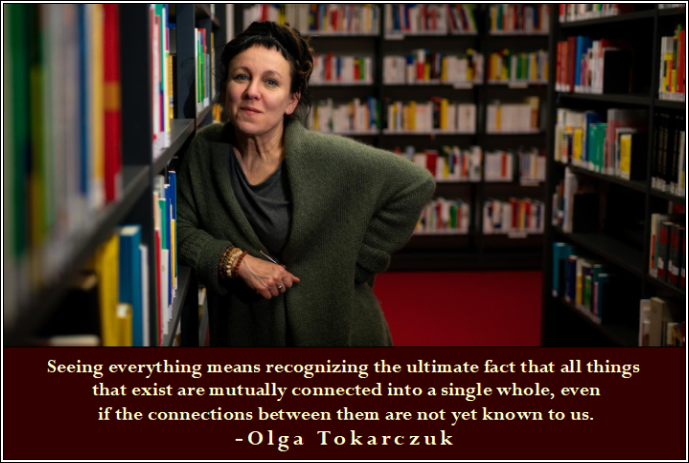 This text from Olga Tokarczuk I have placed into my Synthesis, Connections, Patterns, and Classification category.  To study more quote-posters from this phase of the Creative Process go to:  twitter.com/search?f=live&…