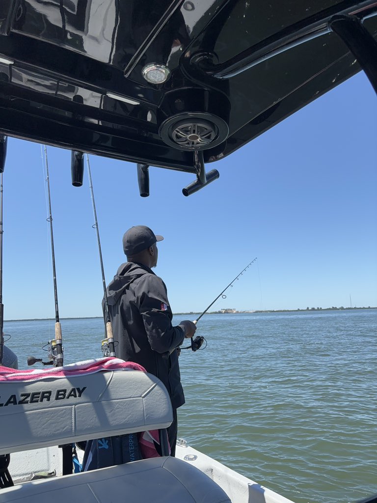 Big Red, Snook Hooks and Rusty Ray met Tony Shark today!