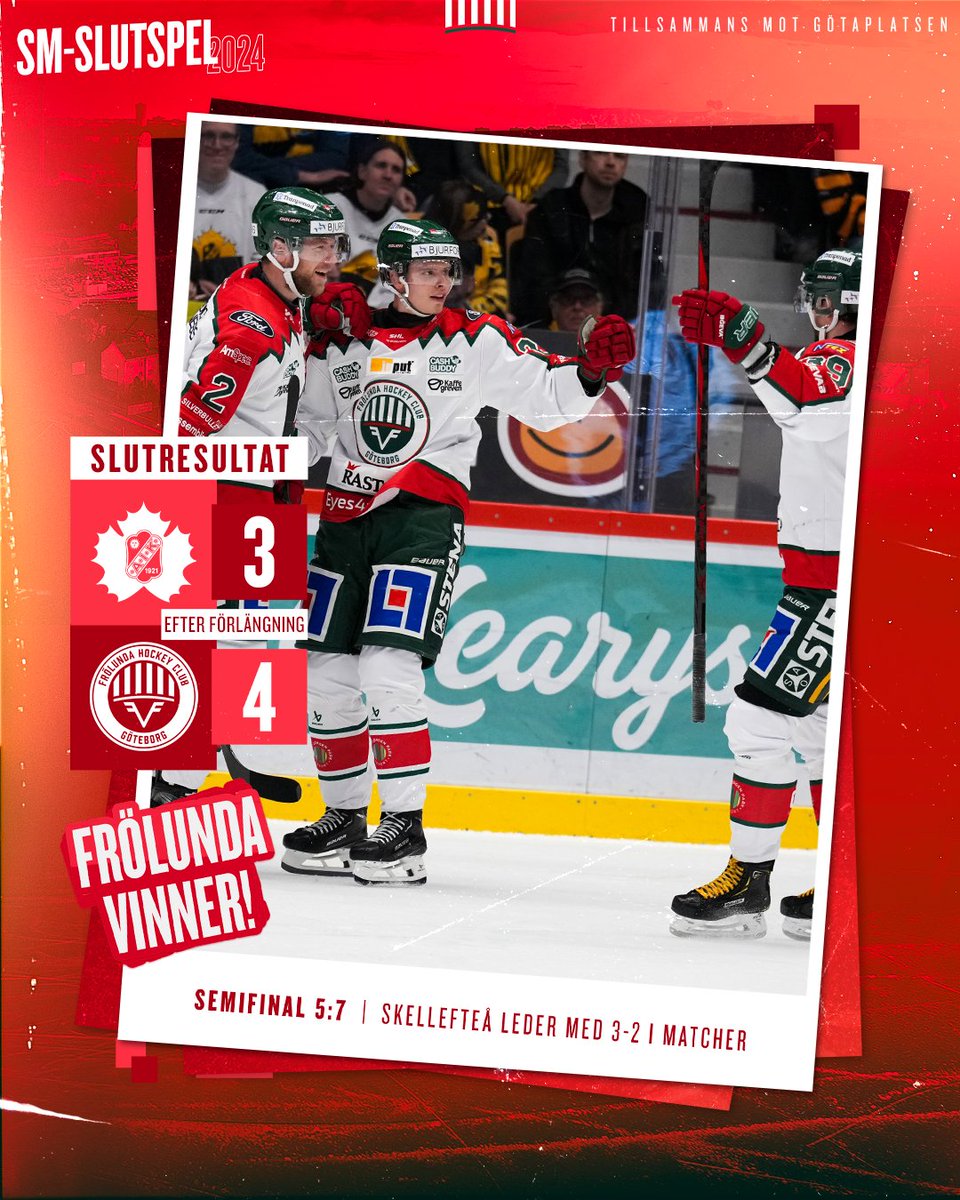 VIIINST! Linus Högberg avgör förlängningen och vi håller liv i semifinalserien. Vi ses i Scandinavium på tisdag!