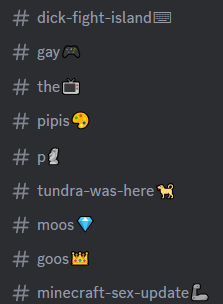 SomeCleanTrash's tweet photo. I keep making the archived WCT server worse as time goes on https://t.co/lpa4MIQiq8