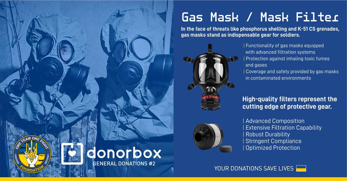 We have a lot of requests for GAS MASKS ☣️‼️🚨 Yes, Russia uses chemical weapons on our soldiers! It's brutal and horrifying attacks, and can be deadly 😔 please help them if you can! 🙏 ➡️ donorbox.org/general-donati… ➡️ paypal.com/donate/?hosted… 80th Brigade, International Legion,…