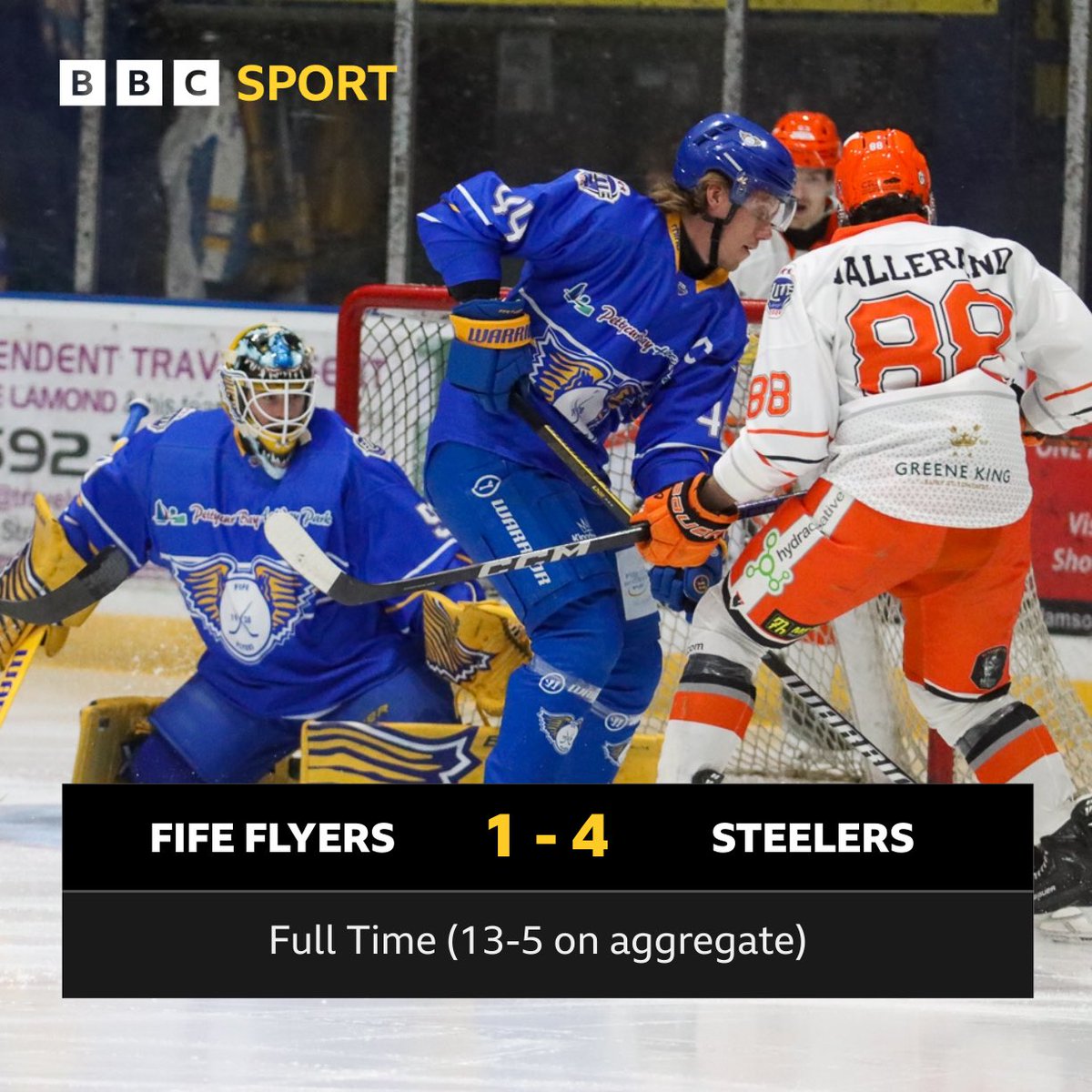 FT: Fife Flyers 1-4 Sheffield Steelers The Steelers advance to the Playoff Finals weekend in Nottingham with a 13-5 win over Fife on aggregate. Playoff Semi-Final vs Guildford - Sat 20th April at 3pm 📸 - Fife Flyers Images