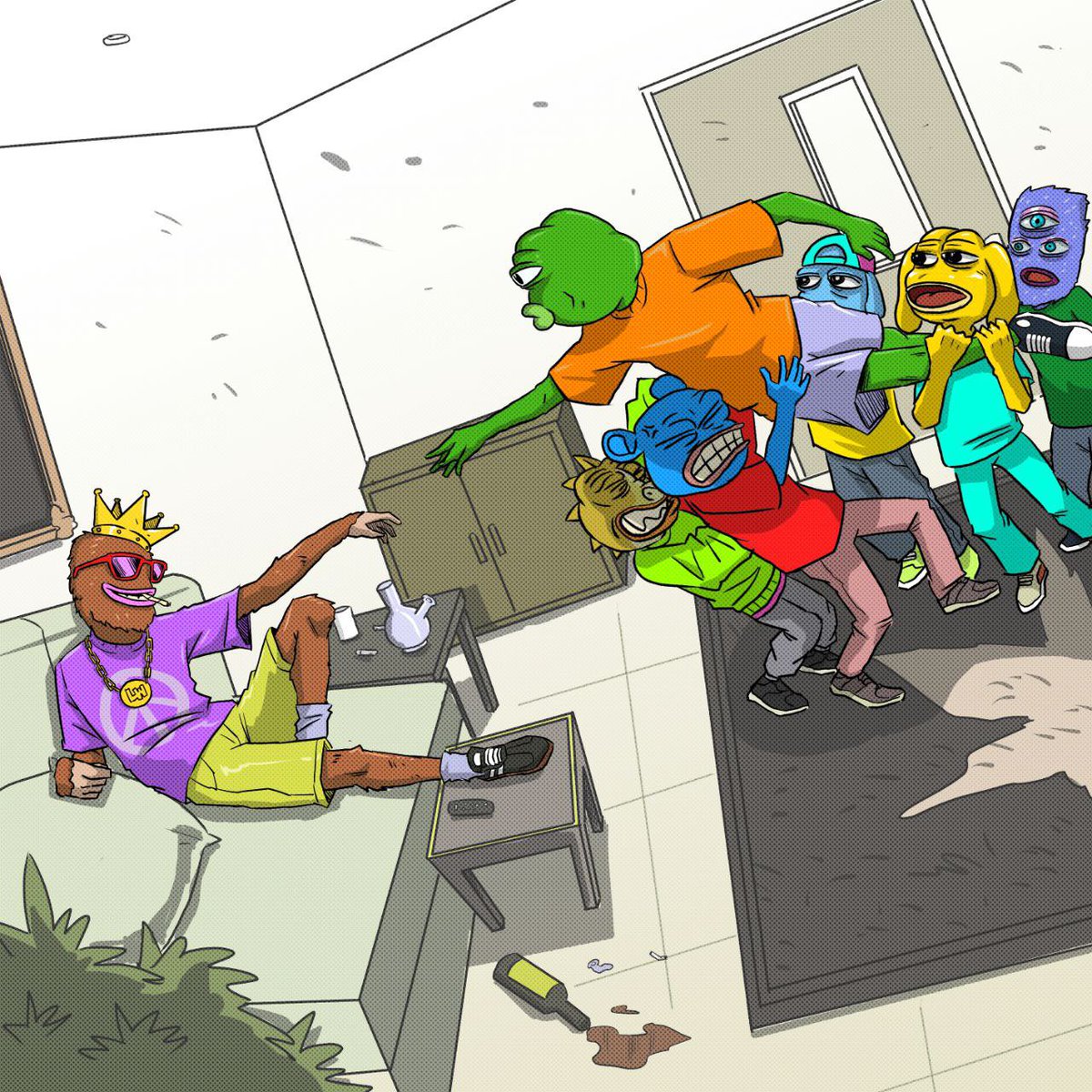 Happy birthday <a href="/pepecoineth/">Pepe</a> from <a href="/LandWolfErc20/">Landwolf</a> ❤️❤️❤️