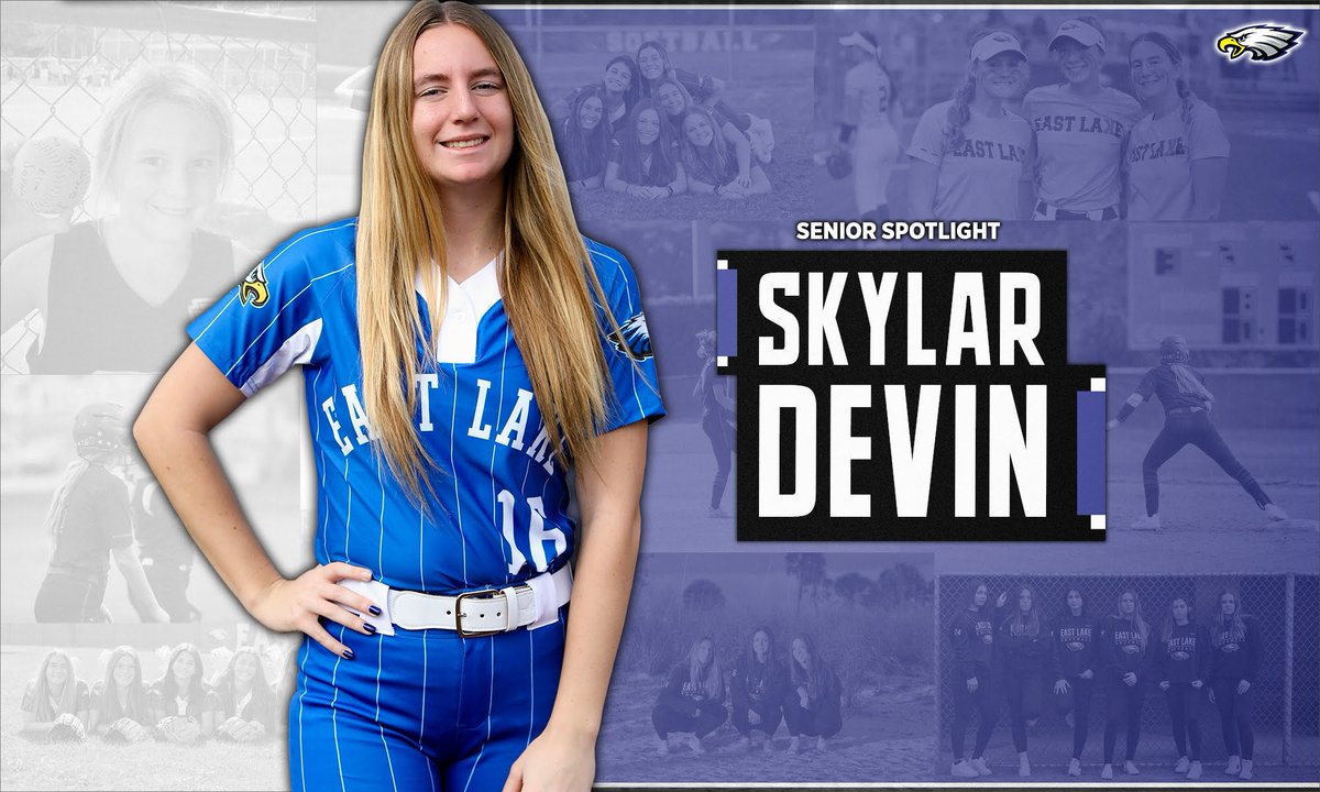 🦅🥎Senior Highlight: Skylar Devin 
 #16. Attending FAU in the fall. Intended major: Kinesiology/Exercise Science