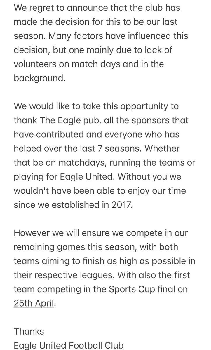 🚨 Club Announcement 🚨

🦅⚽️#EUFC