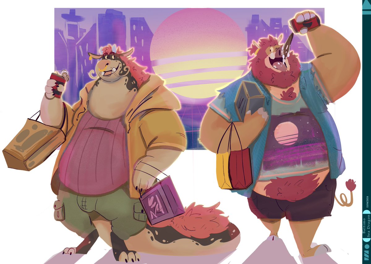 two fatties on a shopping trip with a wave of RAD 8) 😎✨🤘drinking soda🫗