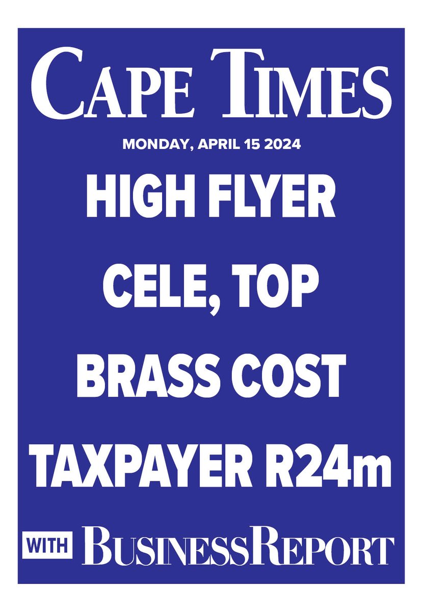 Your Monday edition of the Cape Times includes: * Minister Ramokgopa dismisses notion of recent ‘high frequency of load shedding’ * Benylin Paediatric Syrup recalled * Five-star Steyn in league of her own in Two Oceans