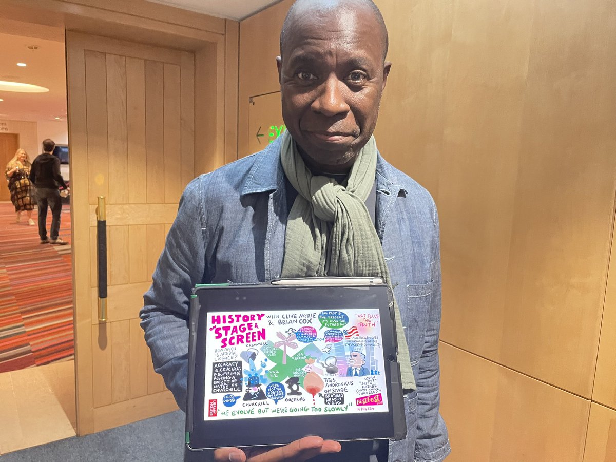 Joshua James Knowles (@joshknowles75) on Twitter photo Last sketchnote of the weekend: Brian Cox and <a href="/CliveMyrieBBC/">Clive Myrie</a> in conversation regarding acting and history <a href="/HistFestUK/">HistFest</a> <a href="/britishlibrary/">British Library</a> #histfest2024 #sketchnotes #acting #stageandscreen Last sketchnote of the weekend: Brian Cox and <a href="/CliveMyrieBBC/">Clive Myrie</a> in conversation regarding acting and history <a href="/HistFestUK/">HistFest</a> <a href="/britishlibrary/">British Library</a> #histfest2024 #sketchnotes #acting #stageandscreen