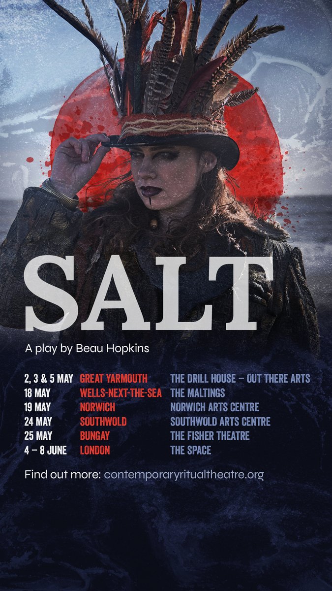 Tickets are available now for #SALT 
One of the year's most unique and visceral theatre events. Come join the ritual and leave transformed...

<a href="/outtherearts/">Out There Arts</a> <a href="/ace_national/">Arts Council England</a> 

#ContemporaryRitual #RitualTheatre #SaltPlay #MadeInYarmouth #NorfolkCC #Norfolkct #NorwichFreemensCharity