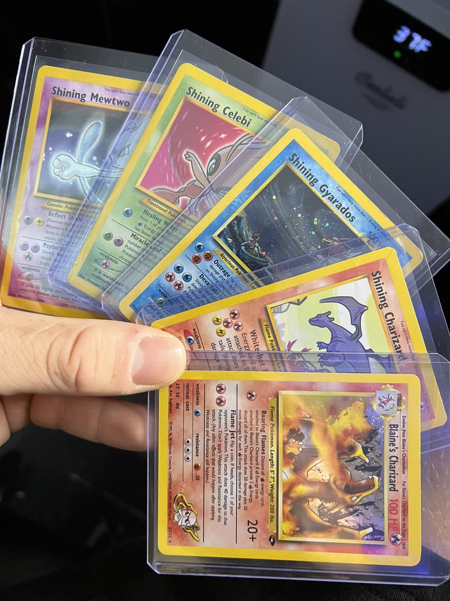 quanspokestop's tweet photo. Wild pickups this weekend. All will be for sale soon. All are LP+ except Shining Gyarados is MP. #pokemontcg #pokemoncards #neodestiny https://t.co/SkWJZEhS7b