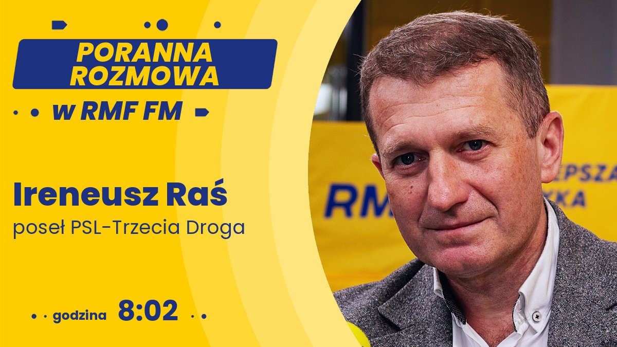 Gościem Porannej #RozmowaRMF będzie wiceminister @SPORT_GOV_PL @IrekRas, poseł @nowePSL-TrzeciaDroga. ⏰8⃣:0⃣2⃣ 🎙️ Robert Mazurek ▶️ @RMF24pl @Radio_RMF24