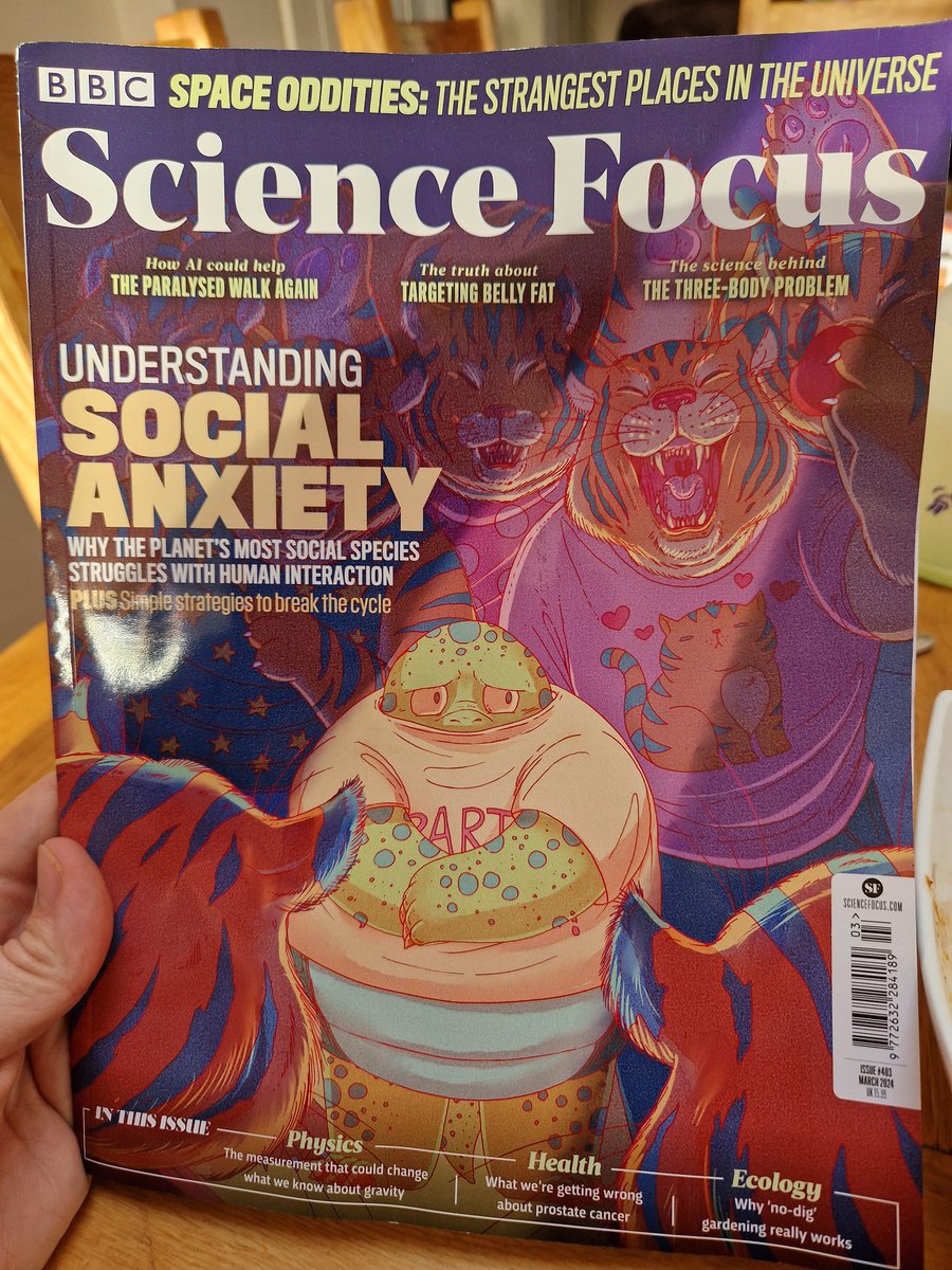 I had the rare honour of providing the cover story for the latest issue of @sciencefocus magazine. No jokes or ironic self-deprecation this time. I just think it's cool whenever a talented artist lends their skill to my efforts. #science #Art #cover