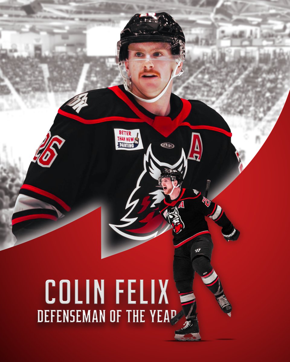 ECHLThunder's tweet photo. Defenseman of the Year: Colin Felix! https://t.co/yGadKY1Vym