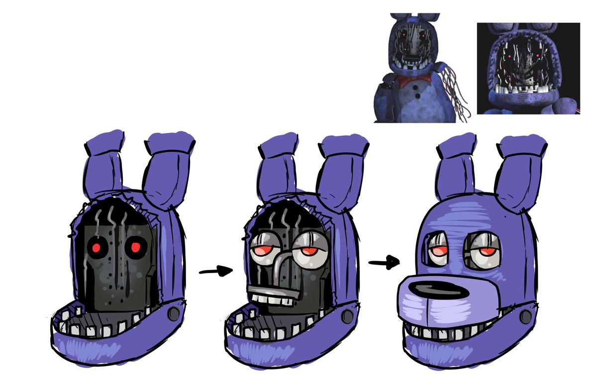 Actually yes, it is quite difficult if you try to do it accurately enough. I noticed that Bonnie's eyes are set in a rather strange way