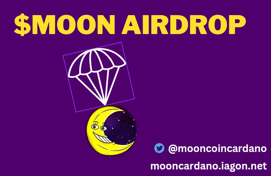 👇Drop your $ADA address below to receive some $MOON aidrops. ➡️Follow us and retweet this. Presale is starting soon.💰💰🤑 Check out:✅ mooncardano.iagon.net