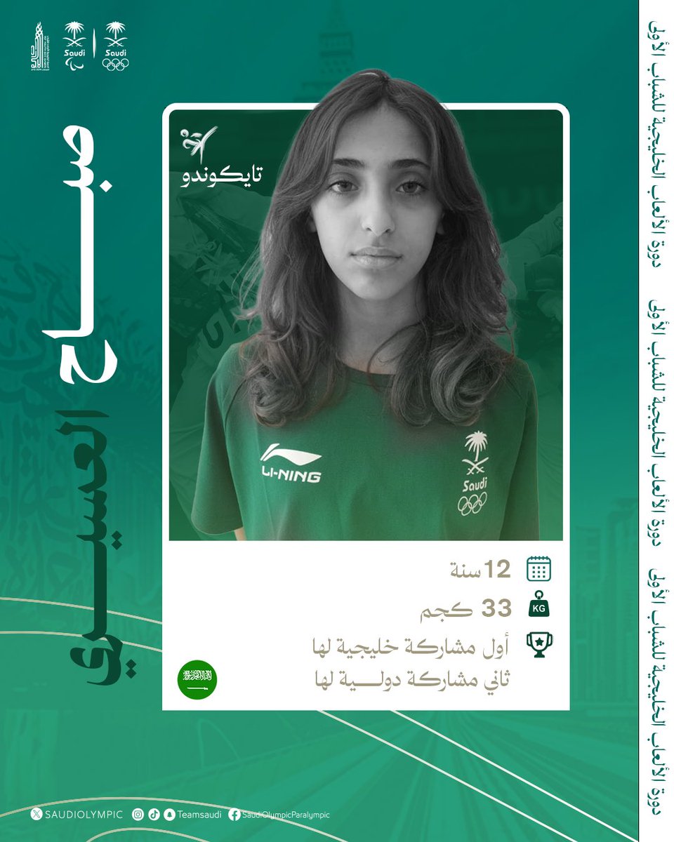 TeamSaudi's tweet photo. بطــاقة لاعـــب 👤

• الاسم 🪪
• العمر 🗓️
• اللعبة 🎽

- #الخليجية_للشباب2024 https://t.co/atQuwBwGb3
