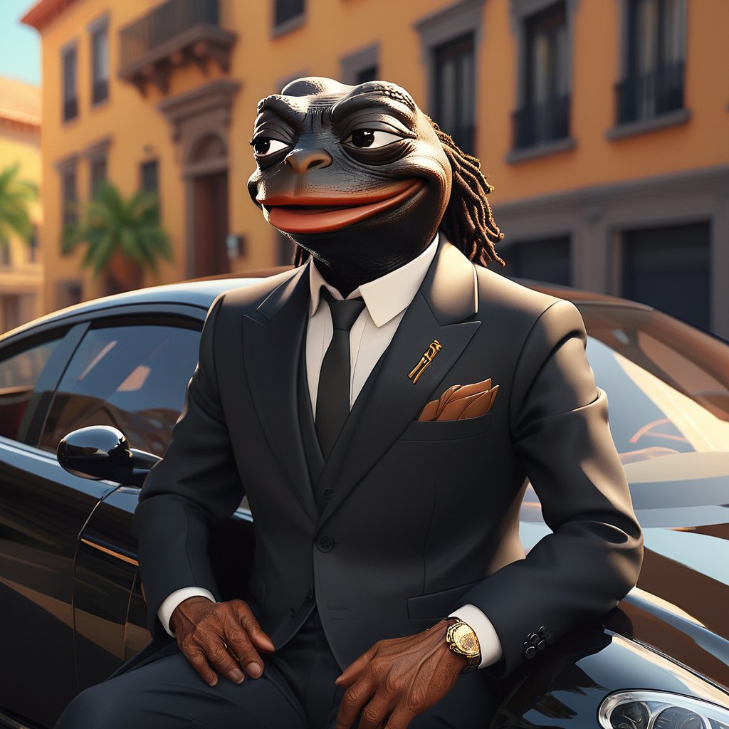HoodPepeCoin's tweet photo. Hood Pepe has upgraded himself to a designer suit, all thanks to you guys! Keep buying hood pepe so we can buy him his dream car...! #FreePepe #memecoin #btc #crypto #cryptocurrency #cryptotrading #pepe #hoodpepe #eth #ethereum #solana #blockchain #solana #dogecoin #pepecoin https://t.co/vYUVkw2b4F
