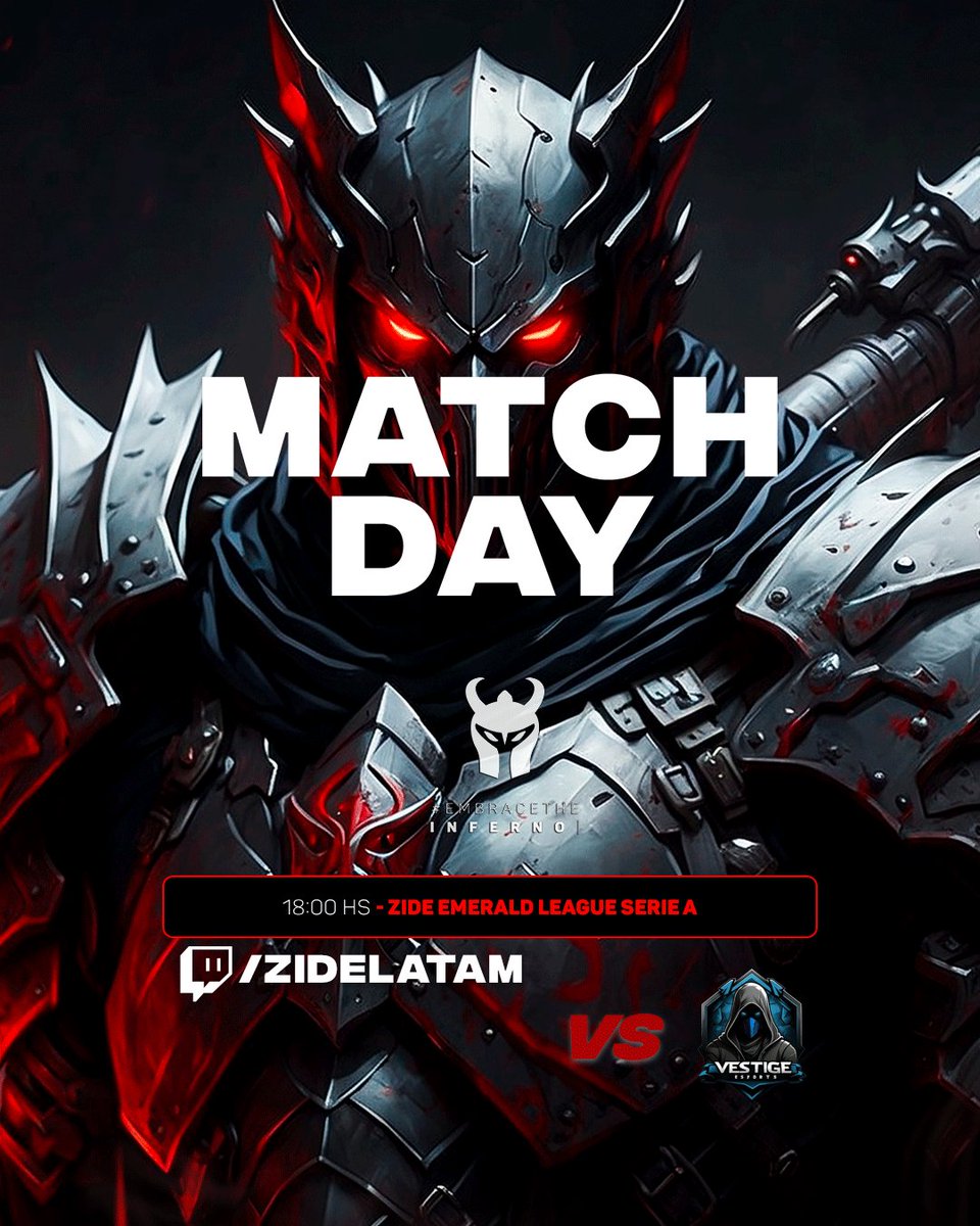 teamhellknights's tweet photo. HOY BUSCAMOS EL PASE A SEMIS de la Emerald League #SerieA de @ZideLatam ๐ซก
โฐ 18:00hs
โ๏ธ BO3
๐ @VES_TEAM_
๐บ https://t.co/lzbpiYp5LN
Los esperamos en el chat ๐
#GoTHK #EmbraceTheInferno https://t.co/iP8bQnwLhm