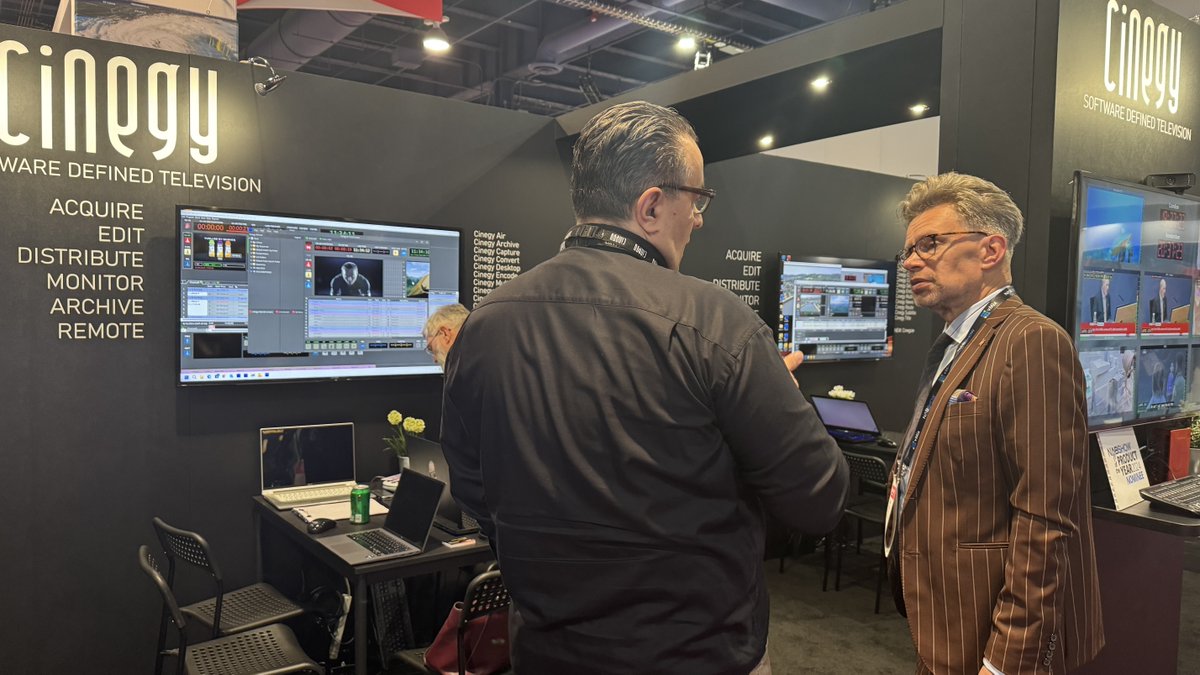 Great chatting to Dan Goldstein of @AVIXA today at @NABShow , discussing all things #AV. We're really looking forward to @InfoComm in less than two months where we'll exhibit for the first time!
