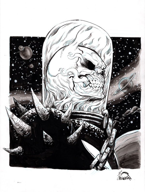 Cosmic Ghost Rider original art commission by @RyanStegman! 9x12! It’s been a journey but we are in the home stretch…list is nearly complete! Next opportunity will be much more limited. Will announce details when ready! Thanks to all for their patience! felixcomicart.com