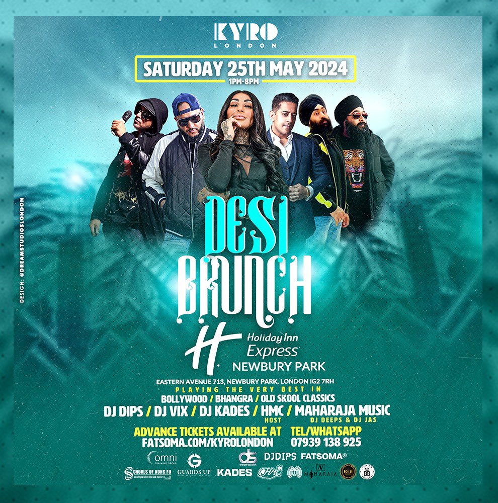 Here's the artwork we cooked up for @kyrolondon 1st ever brunch! 🟢🟩

#dreamstudioslondon #kyrolondon #desievents #desi #bhangra #djvix #djdips