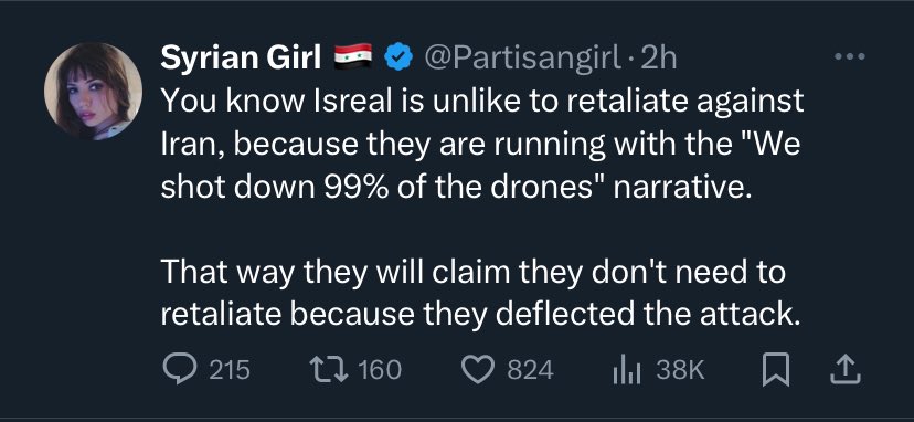 Syrian girl is sad that Iran failed. I prefer her crying 10 times more than an Israeli mother. Israel yet again showed that money spent on protecting its citizens proves itself. Hamas could have invested their money in helping the Gazans, yet they chose to invest in killing the…