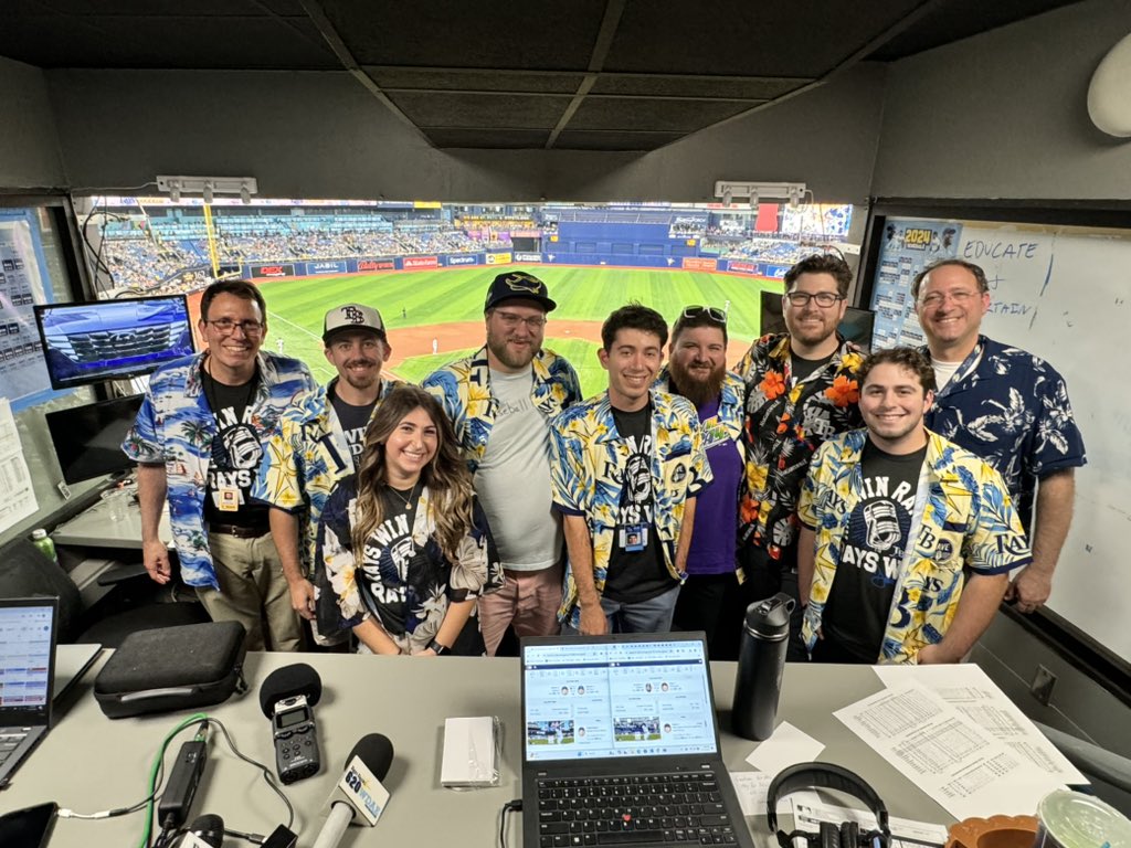 How many years of Rays Radio interns can you fit into the booth at one time? 2010, 2013, 2014, 2021, 2022 & 2024