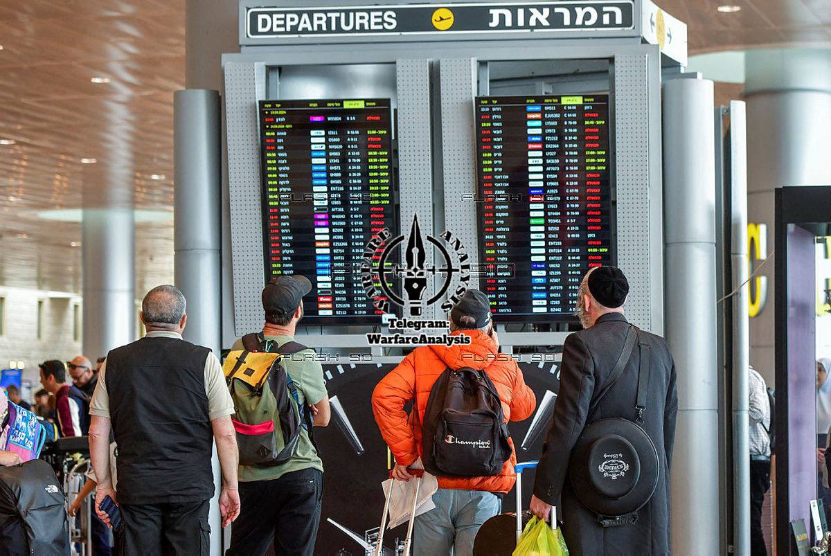 “Israeli” Settlers Scramble to Leave After Yesterdays Powerful Iranian Attack - Ben Gurion Airport is in chaos