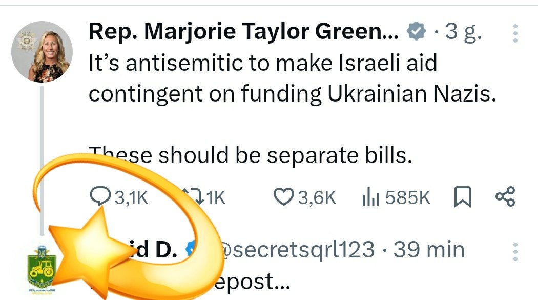 MTG is about to get ratioed for her disgusting comment😁
Bonk away #Fellas 
This is as clear a #NAFOarticle5 as it will ever get🔥🔥🔥