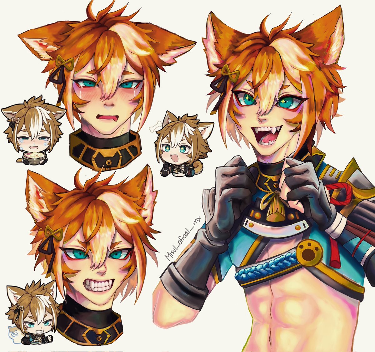 misulofficial01's tweet photo. Realice esta ilustración de Gorou basada en los bonitos sticker oficiales de este ✨️

#GenshinImapact #gorou #genshinimpactfanart https://t.co/ZFyOWYGAOg