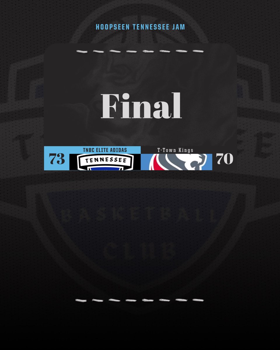 Dug deep to pull off a 3 point win against a very tough and well coached T-Town Kings game! Finishing the weekend off 3-1; learned a lot about ourselves. Ready to head to Chicago next week for the 17th annual Adidas Chicago Jamfest event! Thank you <a href="/HoopSeenTN/">HoopSeen Tennessee</a> for the event! 🔥