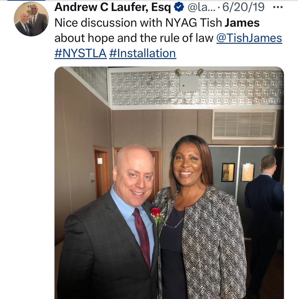 NY Attorney General Letitia James @TishJames began her investigations into the Trump Organization in March 2019. However, three months earlier, @lauferlaw, Michael Cohen’s lawyer, was already colluding with Tish regarding Donald Trump. Cc: @CcpSkipTracer