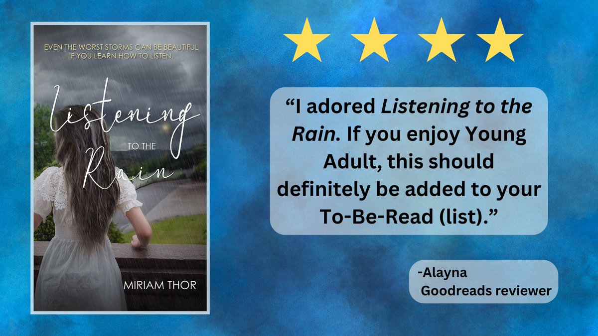 A new review for my contemporary Christian fiction novel, Listening to the Rain! #goodreads #bookreviews #yafiction #Christianfiction

It's included with #KindleUnlimited!

amazon.com/Listening-Rain…