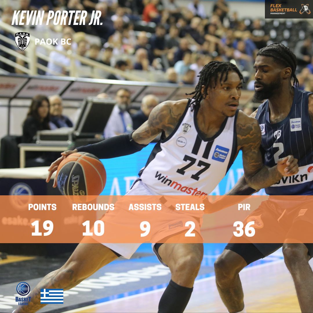 KPJ lights up the court flirting with a triple double and PIR 36 in @PAOKbasketball WIN 🔥😤