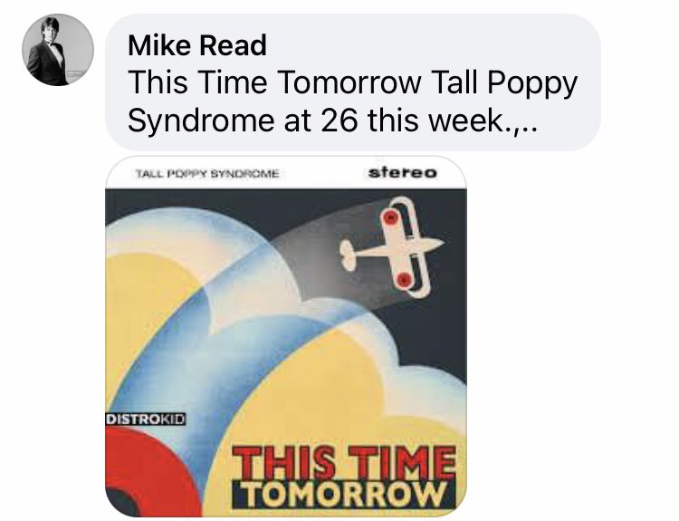 Our version of The Kinks’ “This Time Tomorrow” climbed to #26 on the UK Heritage Chart this week! Thanks to former “Top Of The Pops” host Mike Read for the post. @MelouneyMusic @clem_burke @JonathanLea14 @kopf_g #AlecPalao @TheKinks @MikeReadUK @SeanUsherRadio