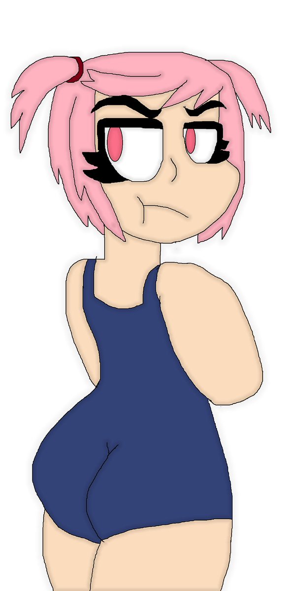 Natsuki wear a Swinsuit