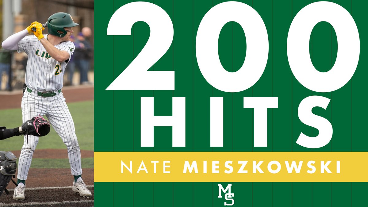 🚨MILESTONE ALERT🚨 With his single in the sixth inning, Nate Mieszkowski has now recorded 200 hits in his collegiate career 🦁