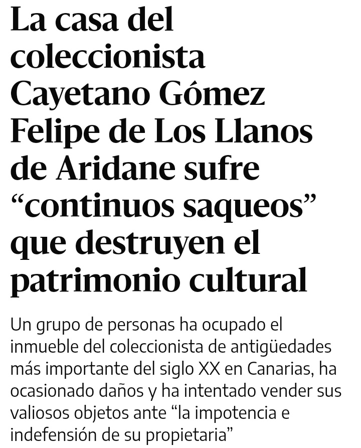 #LaPalma | Un grupo de inmigrantes ocupa el inmueble de antigüedades del Siglo XX más importante de Canarias. 

Los destrozos contra el patrimonio son incalculables.

🇮🇨 #Canarias #Inmigración
