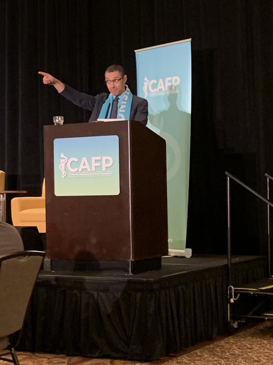 “I challenge each of you to go out this year and suck at something new.” @cafp_familydocs President @AlexMMTri   #FiredUp #cafpamam #FMRising