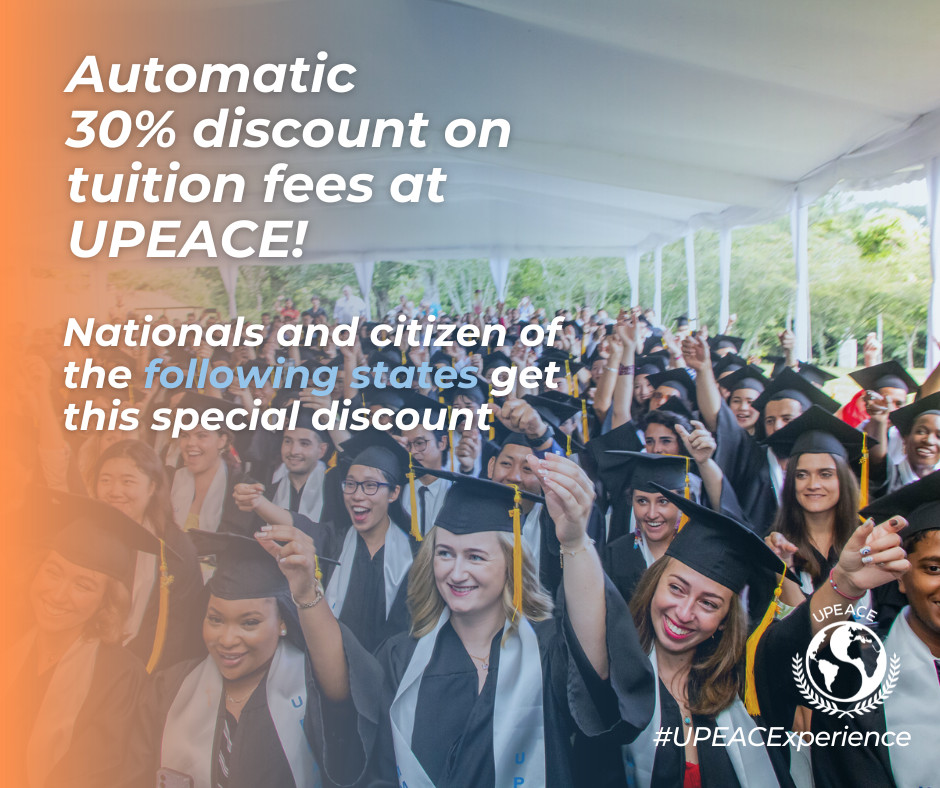 UPEACE's tweet photo. Residents of our #SignatoryStates enjoy an automatic 30% scholarship towards their #UPEACExperience!
Embark on a transformative journey at a special rate; check your eligibility here: https://t.co/dwRNJDDFxt
Apply now: https://t.co/dwRNJDDFxt https://t.co/Y0INjb1QYc