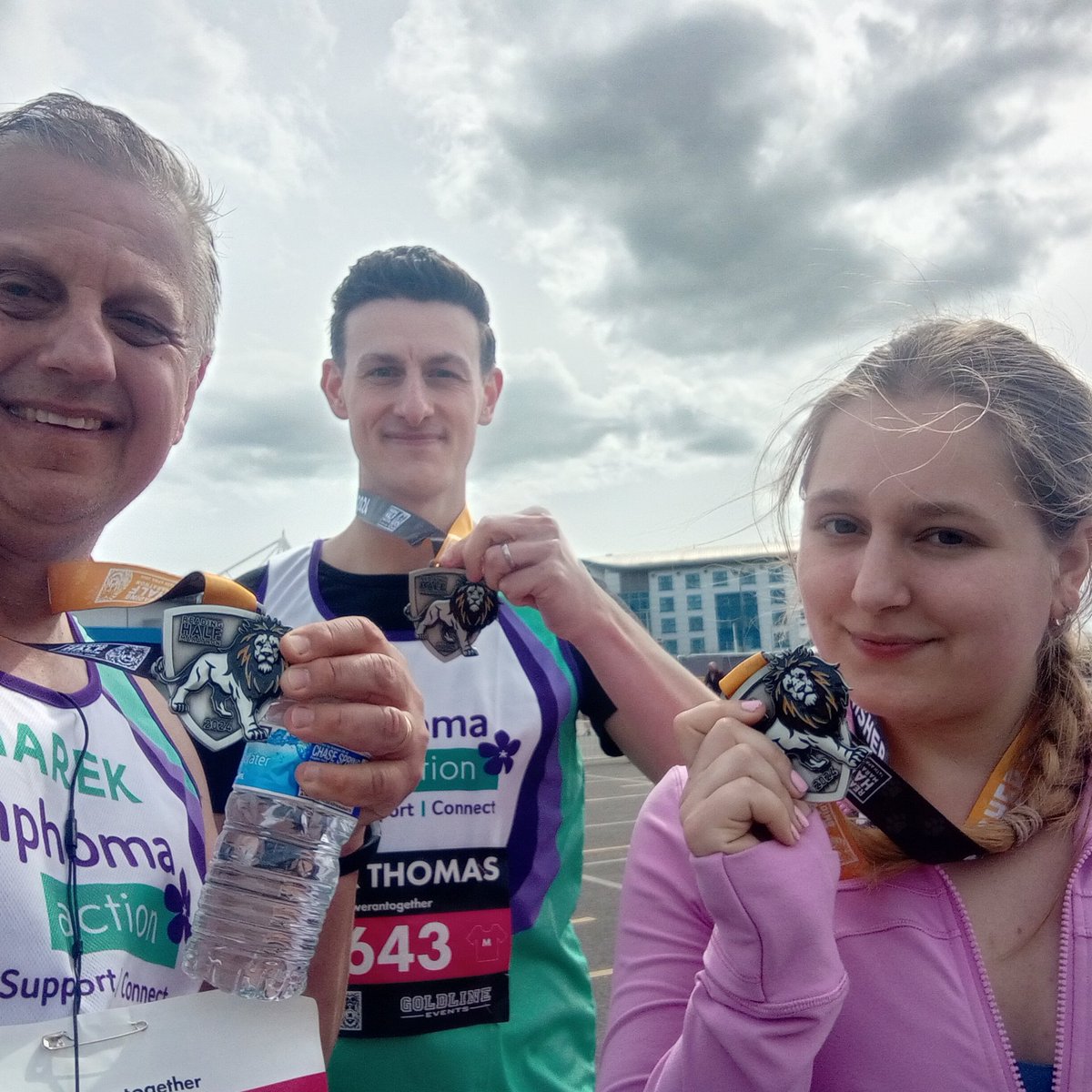 A pleasure to run the @readinghalf today with my nephew-in-law Peter, who raised loads for @LymphomaAction and my daughter Suzanna. Brilliantly organised and wonderfully supported by the people of Reading.