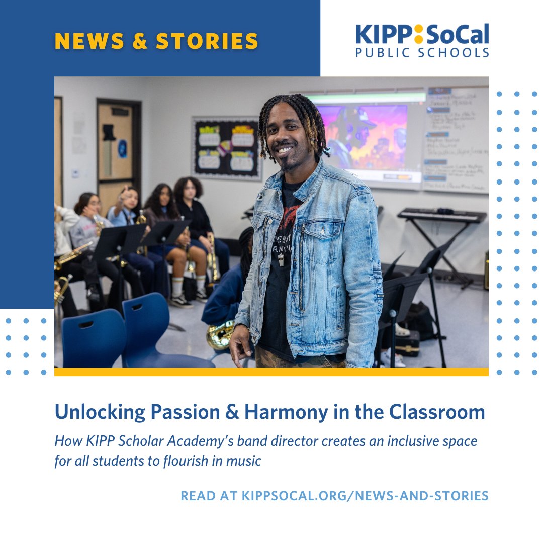 🌟Team Member Spotlight 🌟 Meet KIPP Scholar Academy's Band Director, Mr. Harvey, who always seeks ways to create a learning environment where all students feel comfortable and encouraged to participate regardless of their prior musical experience. bit.ly/3vFF4rb