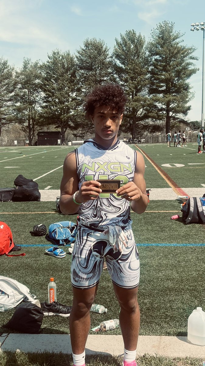 Honored to be selected as a Top RB @nxgn_football DMV. Cant wait to compete @TheSHOWByNXGN @PRZCaleb @PrepRedzone @PrepRedzoneNY @jared_valluzzi @BrianHawkins4 @3rdandten_ @StAnthonysFB @WRCoachVannucci