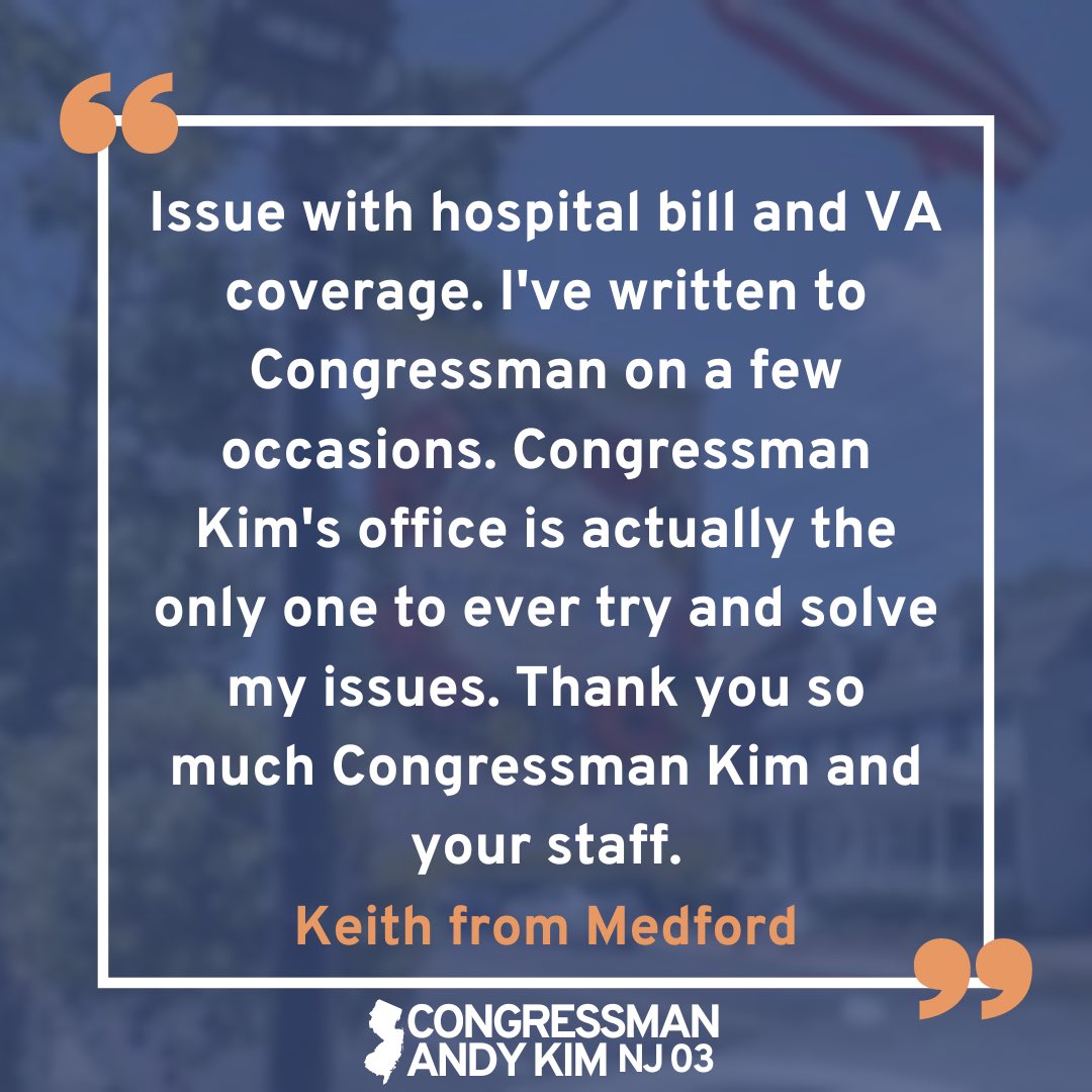 No veteran should have to jump through hoops for their VA coverage. We were happy to be able to help!   Our office is committed to trying our best to clear up issues with federal agencies. Reach out at kim.house.gov/contact